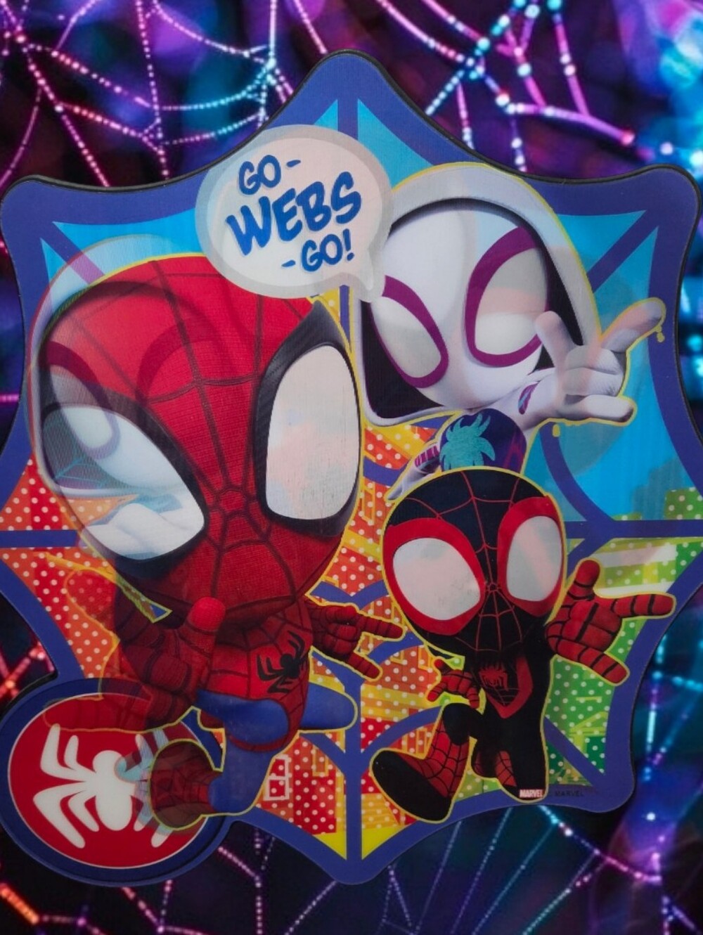 Marvel Spider-Man & His Amazing Friends 3D Lenticular "Go Webs-Go!" Wall Decor